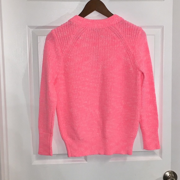 J. Crew Textured sweater anchor buttons neon pink - Picture 5 of 5